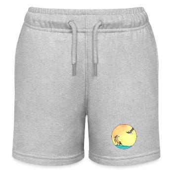 Wild Horse Life II - Kids Organic Sweat Shorts by Stanley/Stella - heather grey - Front