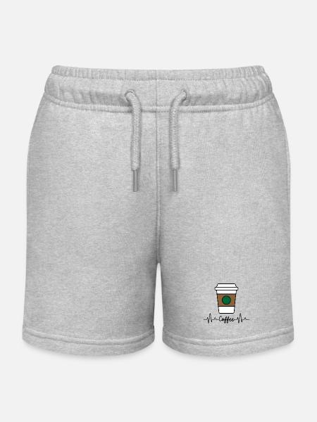 Couleur de la tasse à café - Short de jogging enfant bio Stanley/Stella - gris chiné