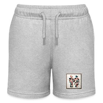 couple main dans la main - Short de jogging enfant bio Stanley/Stella - gris chiné - Devant