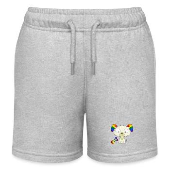 Rainbow puppy - Kids Organic Sweat Shorts by Stanley/Stella - heather grey - Front