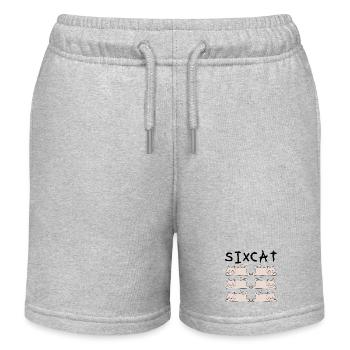 Katzenkuschelreihe Verspielter Schlaf - Kinder Organic Joggingshorts Mini Bolter von Stanley/Stella - Grau meliert - Vorne