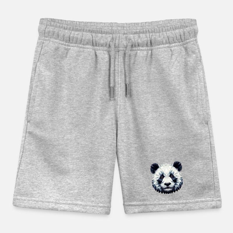 Polygonal Panda Kids Organic Sweat Shorts by Stanley/Stella