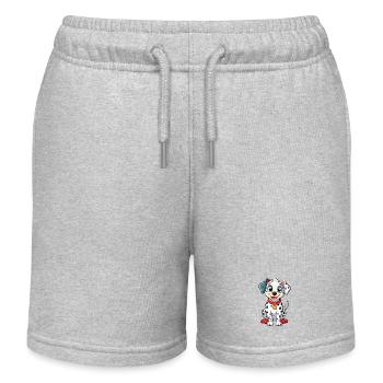 Chien Dalmatien Dessin Animé Personnage Kawaii Clipart - Short de jogging enfant bio Stanley/Stella - gris chiné - Devant