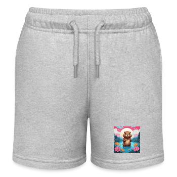 Bieber am See - Kids Organic Sweat Shorts by Stanley/Stella - heather grey - Front