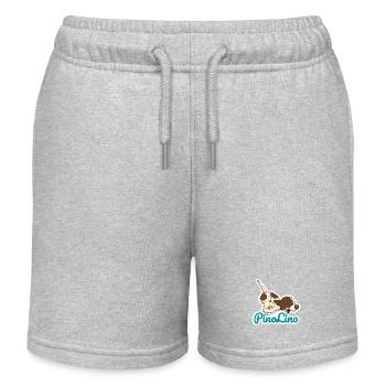 Pino Lino essence - Short de jogging enfant bio Stanley/Stella - gris chiné - Devant