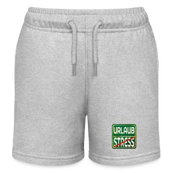 STRESS - FERIEN URLAUB - Kinder Organic Joggingshorts Mini Bolter von Stanley/Stella - Grau meliert - Vorne