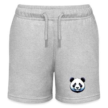 Panda - Kinder Organic Joggingshorts Mini Bolter von Stanley/Stella - Grau meliert - Vorne