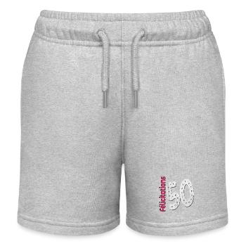 Félicitations 50ème anniversaire - Short de jogging enfant bio Stanley/Stella - gris chiné - Devant