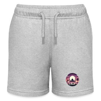 Marrakesch Moschee Nordafrika - Kinder Organic Joggingshorts Mini Bolter von Stanley/Stella - Grau meliert - Vorne