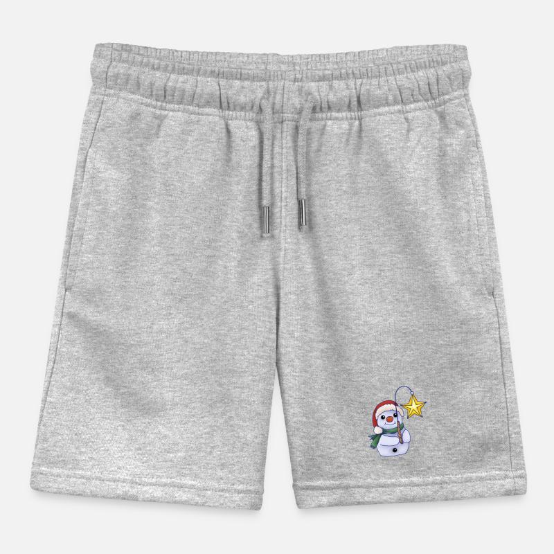 Schneemann mit Stern Kinder Organic Joggingshorts Mini Bolter von Stanley/Stella