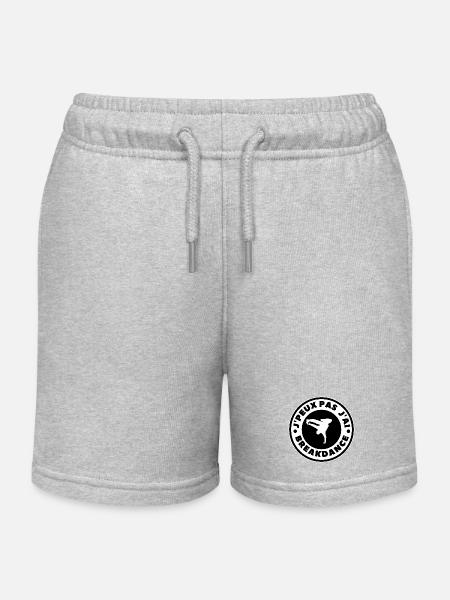 I can't I have breakdance - Kids Organic Sweat Shorts by Stanley/Stella - heather grey