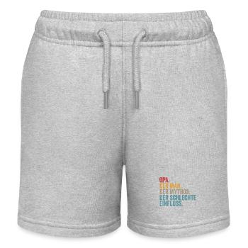 Großvater Opa - Kinder Organic Joggingshorts Mini Bolter von Stanley/Stella - Grau meliert - Vorne