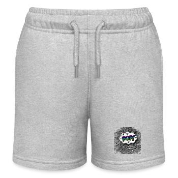 POP Clouds Pop Art Style + Color Spectrum - Kids Organic Sweat Shorts by Stanley/Stella - heather grey - Front