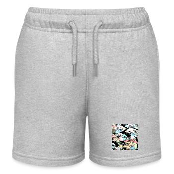 Des visages fous - Short de jogging enfant bio Stanley/Stella - gris chiné - Devant