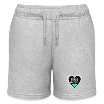ERFOLG HERZ - STOLZ AUF DICH - Kinder Organic Joggingshorts Mini Bolter von Stanley/Stella - Grau meliert - Vorne