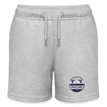 Retro-Spieler - Kinder Organic Joggingshorts Mini Bolter von Stanley/Stella - Grau meliert - Vorne