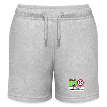 30. Geburtstag ,Ü30 Kein Grund sich zu verstecken - Kinder Organic Joggingshorts Mini Bolter von Stanley/Stella - Grau meliert - Vorne