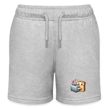 Toastbrot liebt Toaster - Kinder Organic Joggingshorts Mini Bolter von Stanley/Stella - Grau meliert - Vorne