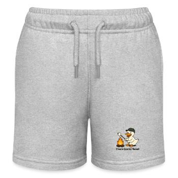 S'more Quacks Please! – Camping Duck - Kids Organic Sweat Shorts by Stanley/Stella - heather grey - Front
