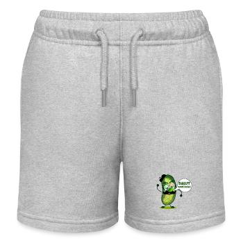 SALUT MOUSTACHE CORNICHONS - Short de jogging enfant bio Stanley/Stella - gris chiné - Devant