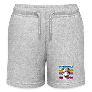 Alpaga - Short de jogging enfant bio Stanley/Stella - gris chiné - Devant