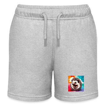 hérisson - Short de jogging enfant bio Stanley/Stella - gris chiné - Devant
