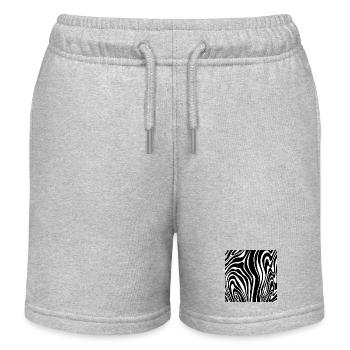 Zebra crossing diamond - Kids Organic Sweat Shorts by Stanley/Stella - heather grey - Front