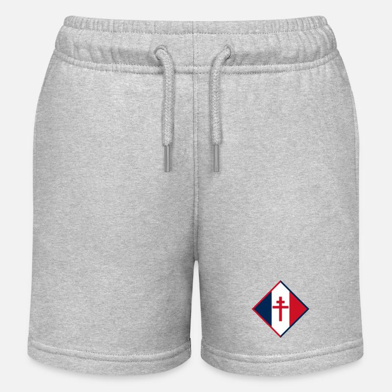 La Résistance - Short de jogging enfant bio Stanley/Stella - gris chiné