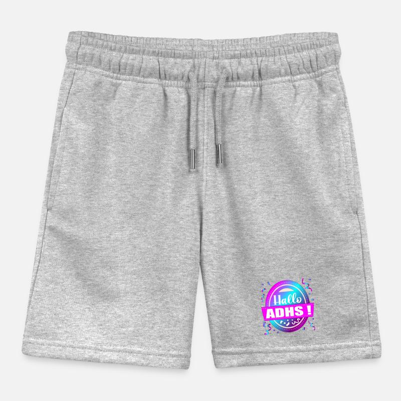 HELLO ADHD PARTY Kids Organic Sweat Shorts by Stanley/Stella
