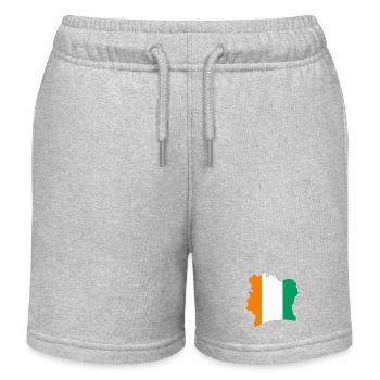 Stilisierte dreifarbige Karte der Elfenbeinküste - Kinder Organic Joggingshorts Mini Bolter von Stanley/Stella - Grau meliert - Vorne