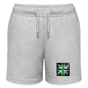 Keep Calm Spook Green - Kids Organic Sweat Shorts by Stanley/Stella - heather grey - Front