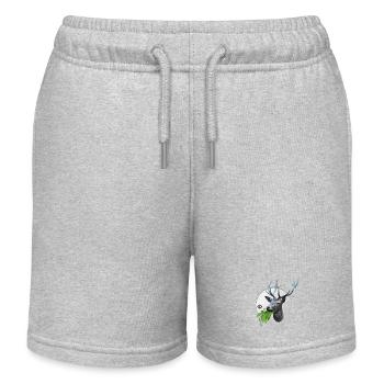 Un cerf vomit des coronavirus - Short de jogging enfant bio Stanley/Stella - gris chiné - Devant