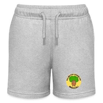 Lustiges Brokkoli Comic Bullying Baum Mobbing  - Kinder Organic Joggingshorts Mini Bolter von Stanley/Stella - Grau meliert - Vorne