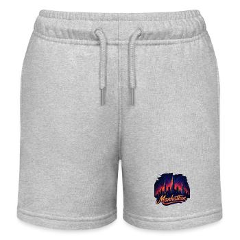 Manhattan City New York Silhouette Cadeau - Short de jogging enfant bio Stanley/Stella - gris chiné - Devant