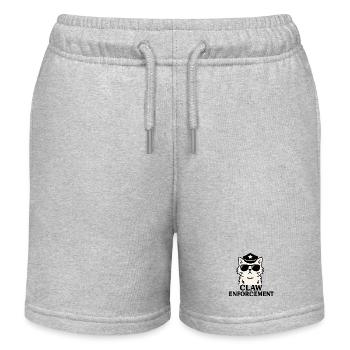Claw Enforcement – Funny Cat Shirt - Kids Organic Sweat Shorts by Stanley/Stella - heather grey - Front