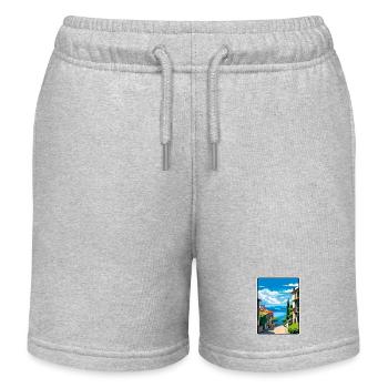 Sirmione Italien Küstendorf Treppe Aussicht - Kinder Organic Joggingshorts Mini Bolter von Stanley/Stella - Grau meliert - Vorne