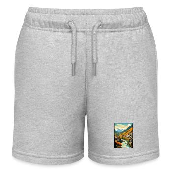 Sarajevo Bosnien Herbsttal Dorf Panorama - Kinder Organic Joggingshorts Mini Bolter von Stanley/Stella - Grau meliert - Vorne