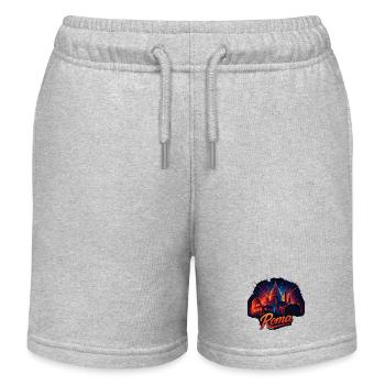 Rome Roma Capital Italy Silhouette Gift - Kids Organic Sweat Shorts by Stanley/Stella - heather grey - Front