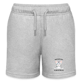 You Have Cat to Be Kitten Me - Drôle de chat fronçant les sourcils - Short de jogging enfant bio Stanley/Stella - gris chiné - Devant