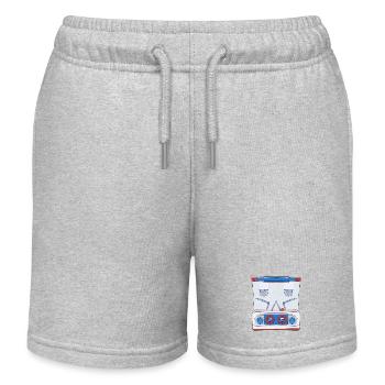 Wasservolles Basketballspiel Nostalgisch - Kinder Organic Joggingshorts Mini Bolter von Stanley/Stella - Grau meliert - Vorne