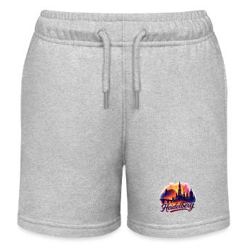 Heidelberg city silhouette magnificent gift - Kids Organic Sweat Shorts by Stanley/Stella - heather grey - Front