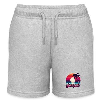 Coucher de soleil plage Beach Please - Short de jogging enfant bio Stanley/Stella - gris chiné - Devant