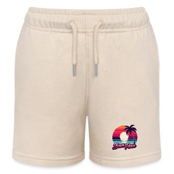 Beach Sunset Beach Please - Kids Organic Sweat Shorts by Stanley/Stella - soft Ecru - Front