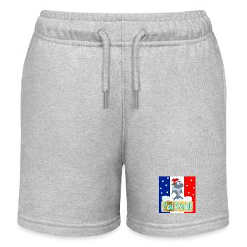 FRANKREICH ICH BIN KALTE HAIE - Kinder Organic Joggingshorts Mini Bolter von Stanley/Stella - Grau meliert - Vorne