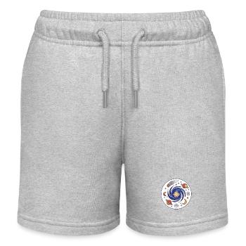 Cosmic Vortex Galaxy - Kids Organic Sweat Shorts by Stanley/Stella - heather grey - Front