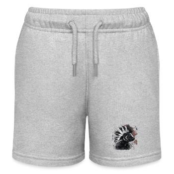 Lustiges Punkrock Stinktier - Kinder Organic Joggingshorts Mini Bolter von Stanley/Stella - Grau meliert - Vorne