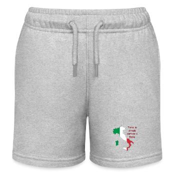 Drapeau italien avec slogan - Short de jogging enfant bio Stanley/Stella - gris chiné - Devant