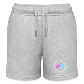 Gender Reveal Ostern Werdende Mutter - Kinder Organic Joggingshorts Mini Bolter von Stanley/Stella - Grau meliert - Vorne