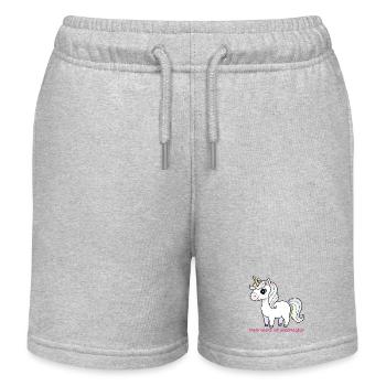Pastel Unicorn Sparkle - Kids Organic Sweat Shorts by Stanley/Stella - heather grey - Front