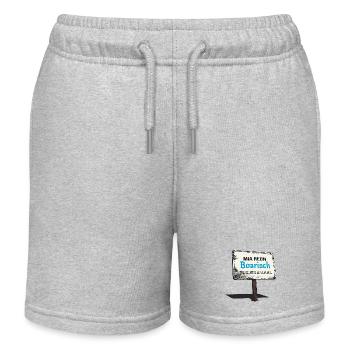 Mia Redn Boarisch   Bayrischer Dialekt Humor  - Kinder Organic Joggingshorts Mini Bolter von Stanley/Stella - Grau meliert - Vorne